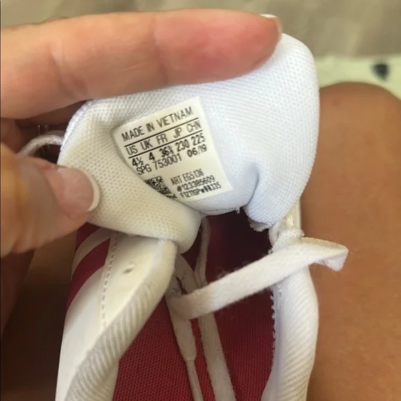 Adidas White Sneakers with Red Stripes - Picture 2 of 5